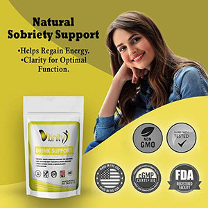 Anti Alcohol Drink Support Supplement - Craving Support,Liver Health,Reduce Alcohol Intake Formula - Kudzu,Milk Thistle Holy Basil,DHM Natural Detoxify,Gradual Reduction,Nutrient Replenisher - 15 Days