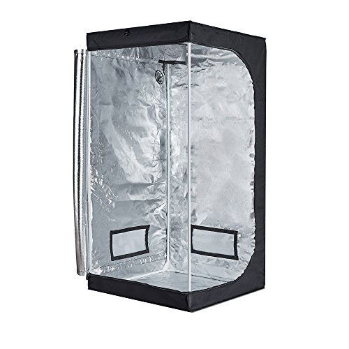 TopoGrow Grow Tent Complete Kit 300W LED Grow Light Full-Spectrum Indoor Hydroponics 32"X32"X63" Grow Tent 4" Ventilation Kit with Hangers,Hygrometer, Shear, Timer,Trellis Netting Full Setup
