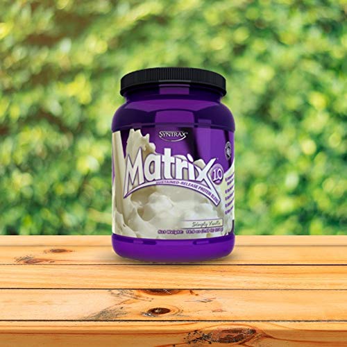 Syntrax Matrix, Native Grass Fed, Undenatured Whey Protein, Micellar Casein & Egg Albumin with Glutamine Peptides, RBST Free, Mixes Instantly, Smooth Creamy Flavor, Simply Vanilla, 32 Oz