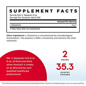 Jarrow Formulas L-Glutamine - 2.2 lb Powder - Amino Acid for Digestive & GI Health - Supports Muscle Tissue & Immune Function - 100% L-Glutamine - Approx. 500 Servings