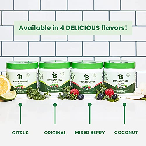 Bloom Nutrition Green Superfood | Super Greens Powder Juice & Smoothie Mix | Complete Whole Foods (Organic Spirulina, Chlorella, Wheat Grass), Probiotics, Digestive Enzymes, & Antioxidants (Original)