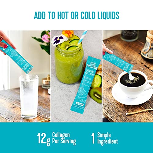 Vital Proteins Marine Collagen, Wild-Caught, Non-GMO Project Verified, Stick Packs (10 g) (Box of 20)