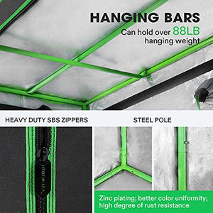VIVOSUN 2-in-1 36”x24”x53” Mylar Reflective Grow Tent for Indoor Hydroponic Growing System