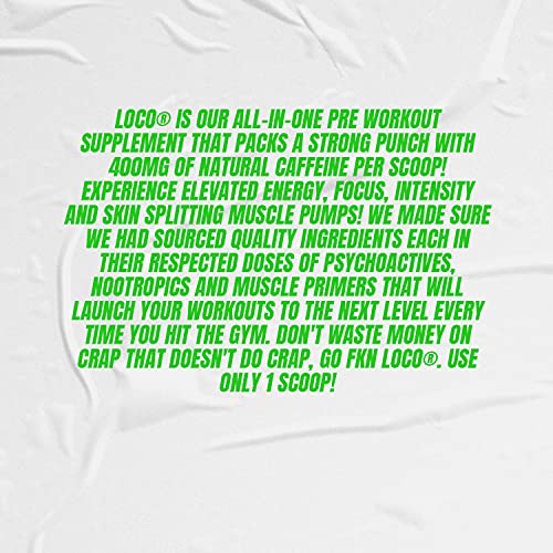 MyoBlox LOCO® Pre-Workout Nitric Oxide Booster | Supports Muscle Pumps & Enhanced Vascularity | for Energy, Focus & Intensity | 400mg of Natural Caffeine per Scoop (Watermelon Candy)