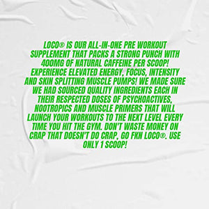 MyoBlox LOCO® Pre-Workout Nitric Oxide Booster | Supports Muscle Pumps & Enhanced Vascularity | for Energy, Focus & Intensity | 400mg of Natural Caffeine per Scoop (Watermelon Candy)