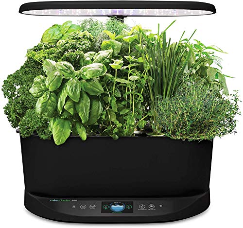 AeroGarden Bounty - Indoor Garden with LED Grow Light, WiFi and Alexa Compatible, Black