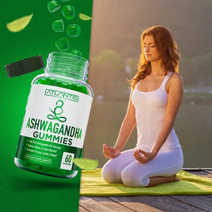 Ashwagandha Gummies - 1500MG Ashwagandha Per Serving - Relieves Stress, Improves Mood, Boosts Energy Levels & Strengthens Immune System - Formulated with Vitamin D & Zinc - Vegan - 60 Gummies