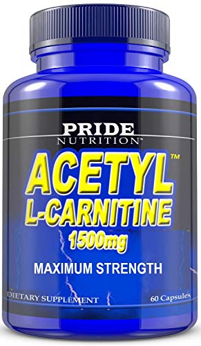 Acetyl L Carnitine 1500mg Supplement for Energy, Body Recomposition, Mental Sharpness, Memory & Focus- Antioxidant Brain Protection- Zero Fillers- Extra Strength Premium Grade L-Carnitine 60 Capsules