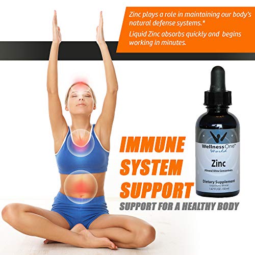 Pure Zinc Liquid Drops - Best Ionic Zinc Supplement (10 Drops = Zinc 15mg per Serving) 50 ml Bottle - Zinc Sulfate immune support | Easy to Swallow and Adjust Serving Size Zinc for Kids, Men and Women
