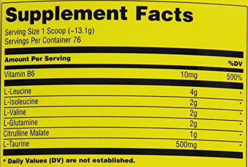 Universal Nutrition - Atomic 7 Enhanced BCAA Supplement - 8g BCAA with 2g Glutamine, 1g Citrulline Malate, 500mg L-Taurine - 'lectric Lemon Lime - 70 Servings
