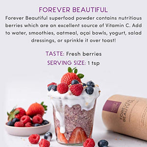 Your Super Forever Beautiful Superfood Powder - Glowing Skin, Healthy Hair, Hormone Balance, Antioxidants, Adaptogens- Plant Based, Organic Acai Berry, Maqui, Acerola Cherry, Maca Powder- 40 Servings