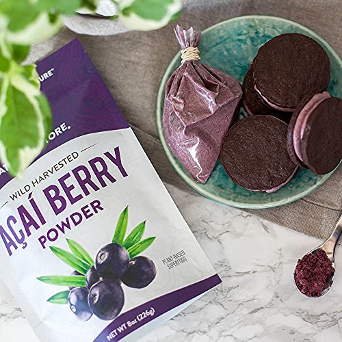 Wild Harvested Acai Berry Powder, 8 Ounces, Non GMO, Gluten Free, Brazilian Wild Grown