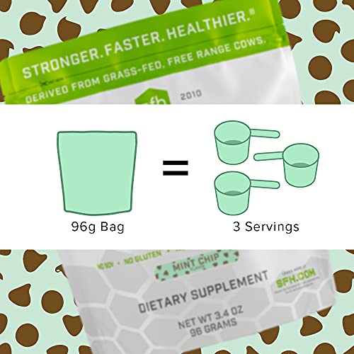 Pure Whey Protein Powder Mint Chip 3 Serving 3.4oz Bag