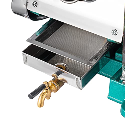 SmarketBuy Manual Sugar Cane Juicer, Commercial Sugar Cane Press Stainless Steel 3 Rollers 2.5" Inlet 110Lbs Output Capacity per Hour Sugarcane Extractor