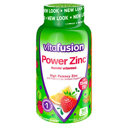 Vitafusion Power Zinc Gummy Vitamins, Strawberry Tangerine, 90 Count