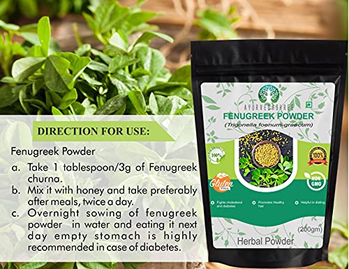 AYURVEDASHREE Fenugreek Seeds Powder 200 Gm I Trigonella foenum-graecum Sd. | Methi Powder | Spice Indian Cuisine | Hair Care | Improves Digestion