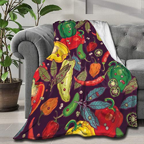 ARTIEMASTER Various Hot Spicy! Blanket Soft and Lightweight Flannel Throw Suitable for Use in Bed, Living Room and Travel 50"x40" for Kid