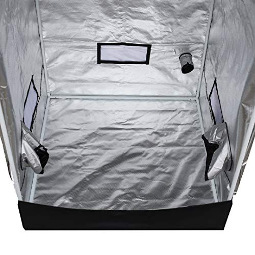 ULTRA YIELD 48"x48"x84" + 12" Extension Grow Tent - 1680D Mylar Professional Indoor Growing Tents - Use for Hydroponics Growing System - 4x4