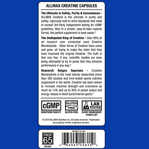 ALLMAX Nutrition Creatine 3000, 3,000 mg, 150 Capsules