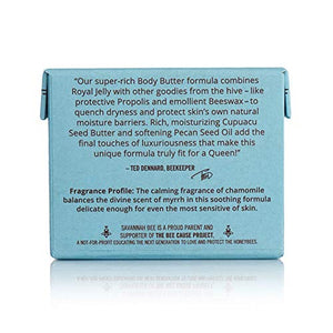 Royal Jelly Body Butter CHAMOMILE & MYRRH for Sensitive Skin by Savannah Bee Company - 6.7 Ounce