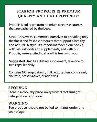 Stakich 500 mg Capsules (Propolis Capsules 500 mg (500 Count))