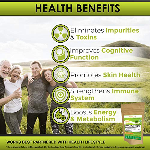 Organic Wheat Grass Whole Leaf Powder | Energy, Detox, Immune Support Alkalize Green Superfood Supplement | Non-GMO Gluten Free (60 Gram)