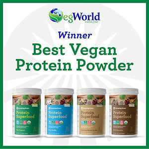 Amazing Grass Protein Superfood: Vegan Protein Powder, All in One Nutrition Shake, with Beet Root Powder, Rich Chocolate, 10 Servings (Old Version)