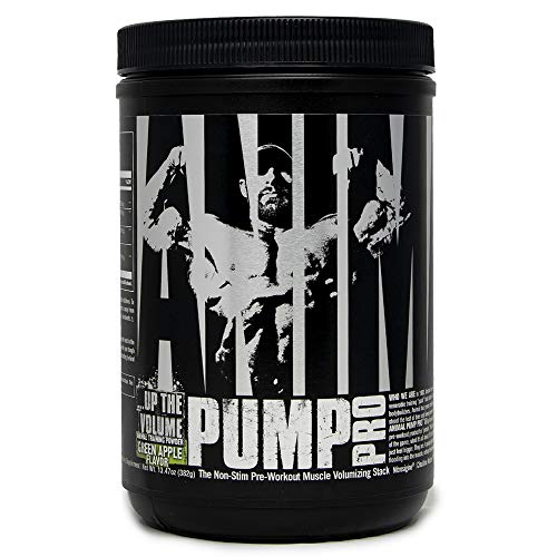 Animal Pump Pro Powder – Non Stimulant Preworkout – Pump & Cell volumization with Added Sea Salt for Electrolytes – 20 Servings - Green Apple