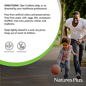 NaturesPlus GI Natural Total Digestive Wellness - 90 Vegetarian Tablets, Bilayer - Natural Gut Health Supplement - Probiotics, Prebiotics, Enzymes - Gluten-Free - 30 Servings