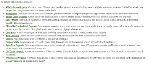 Supergreens Alkalizing Blend - Organic Smoothie Powder. Wheatgrass, Spirulina, Kale, Chlorella, Alfalfa Grass & More. Vegan, Promotes Detox, Boosts Energy, Supports Immune Health.