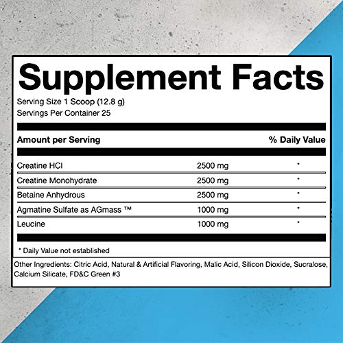 Pure Gains Advanced Creatine Monohydrate Powder - Muscle Building and Recovery Supplement - Sour Candy Flavor - 25 Servings - Creatine Monohydrate + Creatine HCl + More Powerful Ingredients