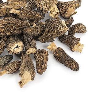 Slofoodgroup Dried Morel Mushrooms (Morchella Conica) Gourmet Morel Mushrooms ( 2 oz Dried Morels)