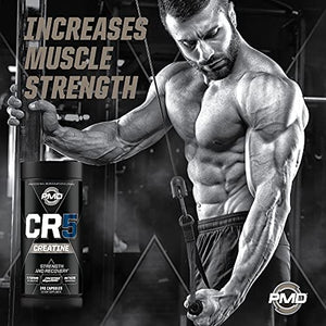 PMD Sports CR5 Professional Creatine Complex - Improved Recovery, Reduce Soreness, Lean Muscle Mass Gainer - Power 5 Creatine Blend for Strength, Endurance, and Recovery (240 Creatine Capsules)