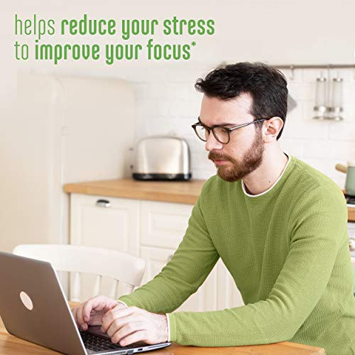 Stressballs, De-Stress + Focus, with Ashwagandha for Stress Relief, Sage & Green Tea Herbal Blend, Non-Drowsy Supplement, 46 Gummies