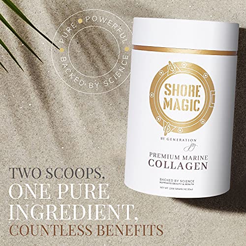 Shore Magic Marine Collagen Powder, Hydrolyzed Marine Collagen Peptides Powder, Sustainably Sourced Wild Fish Skin Collagen, Odorless & Unflavored - 4 Month Supply (for The Price of 3 Months)
