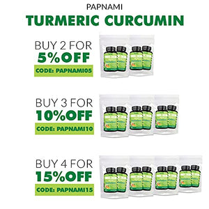 2 Packs Turmeric Curcumin Capsules 8100mg, 4 Months Supply & Ashwagandha, Triphala, Moringa, Boswellia, Ginger, Tulsi, Black Pepper|Joint Supports, Anti Inflammatory|Improves Digestive, Immune System