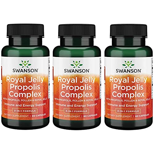 Swanson Royal Jelly Propolis Complex 60 Capsules 3 Pack