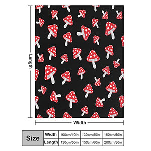 brandsonSale EFOEKY Mushroom Ultra Soft Fleece Blanket for Kids Adults Lightweight Cozy Plush Flannel Blanket for SofaCouchLiving RoomBed Gift All Season Throw Blanket, 40 in x 50 in