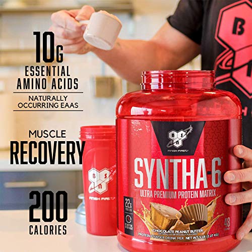 BSN SYNTHA-6 Whey Protein Powder, Micellar Casein, Milk Protein Isolate Powder, Cookies and Cream, 48 Servings (Package May Vary)