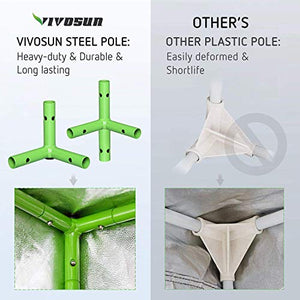 VIVOSUN 2-in-1 36”x24”x53” Mylar Reflective Grow Tent for Indoor Hydroponic Growing System