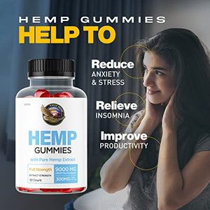 (1 Pack) Eagle Hemp Gummies, Original Formula, 1 Month Supply