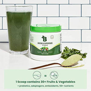 Bloom Nutrition Green Superfood | Super Greens Powder Juice & Smoothie Mix | Complete Whole Foods (Organic Spirulina, Chlorella, Wheat Grass), Probiotics, Digestive Enzymes, & Antioxidants (Original)