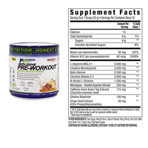 Performance Inspired Nutrition Pre-Workout Powder - All Natural - G-Free & Vegan Formula - Contains Citrulline - Nitrosigine - Green Tea - Arginine - Beta Alanine - Raspberry Lemonade - 23.84 Ounce