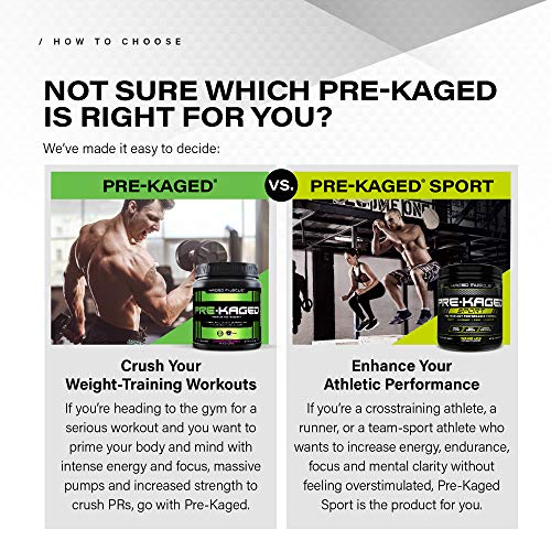 Kaged Muscle Pre Workout Powder; Kaged Muscle Pre-kaged Sport, Glacier Grape, 20 Servings., Glacier Grape, 9.31 Ounce