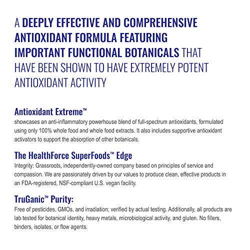 HealthForce SuperFoods Antioxidant Extreme - 360 VeganCaps - All Natural Turmeric Root Complex - Supports Immune & Cognitive Functions - Kosher & Gluten Free - 180 Servings