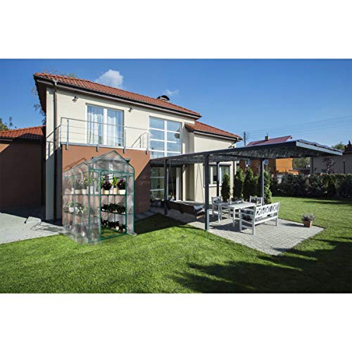 Walk-in Greenhouse- Indoor Outdoor with 8 Sturdy Shelves-Grow Plants, Seedlings, Herbs, or Flowers in Any Season-Gardening Rack by Home-Complete
