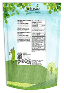 Organic Maqui Berry Powder, 4 Ounces — Non-GMO, Raw, 100% Pure, Vegan Superfood, No Added Sugar, Bulk, Rich in Iron, Fiber and Antioxidant, Great for Juices, Drinks, and Smoothies.