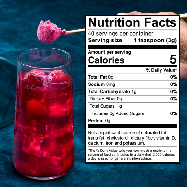 Sunwink Beauty Fruit Punch Organic Superfood Powder Mix Antioxidants for Glowing Radiant Skin, Hydration Support, Plant Based Drink Mix with Acai Berry, Amla, Goji Berry, No Added Sugar (40 Servings)