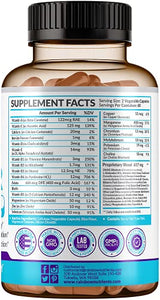 41 in 1 Brain Booster Supplement for Focus, Memory, Clarity, Energy, Concentration | Natural Nootropics Brain Support Supplement with DMAE, Bacopa Monnieri & More | for Men & Women | 120 V Capsules