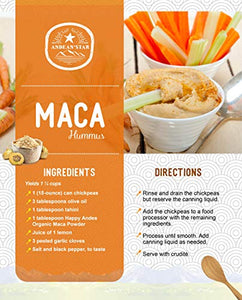 Andean Star Organic Maca Powder - 100% Organic - 100% Natural - Fresh from Our Farm to Your Table - Natural and Healthy Superfood - USDA Approved - GMO Free - 16 oz.